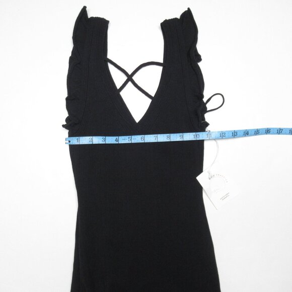 Anthropologie Daily Practice Ribbed Sweater Midi Dress Black XXS - Picture 4 of 11